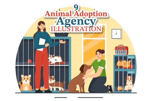 9 Animal Adoption Agency Illustration: Graphics & Illustrations