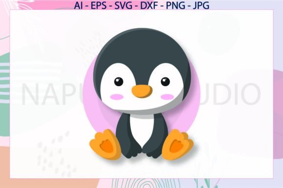Animal Pinguin Baby Svg: Playful Graphics for Handmade Illustrations