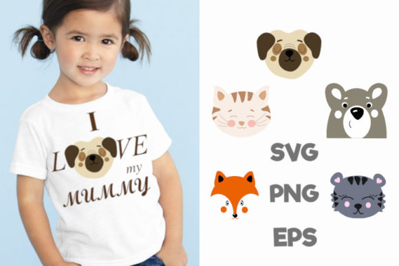 Baby Animal Faces Clipart: Graphics & Illustrations for Sellers