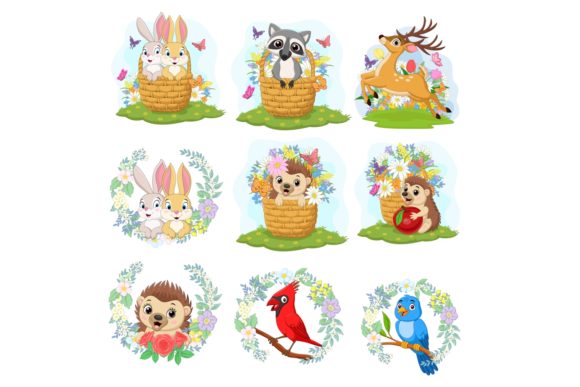 Cartoon Autumn Forest Animal Bundle: Graphics & Illustrations