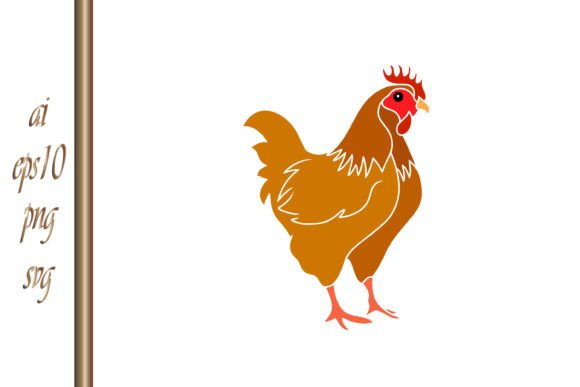 Chick Icon Doodle Easter Animal Stencil