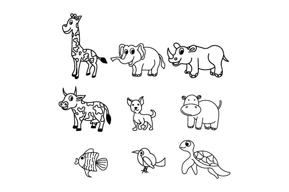 Cute Animal Drawing: Graphics & Illustrations for Digital Sellers