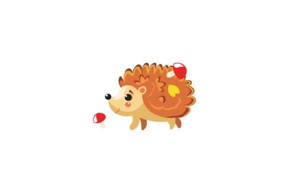 Cute Animal Porcupine Illustration: Graphics & Illustrations for Warm Branding