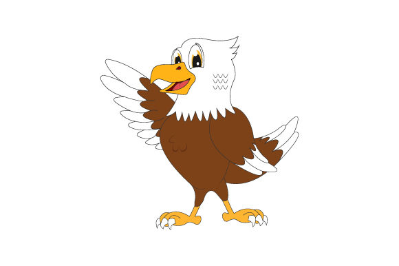 Cute Eagle Animal Cartoon: Graphics & Illustrations for Sellers