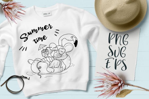 Cute Mouse Summer SVG Graphics & Illustrations