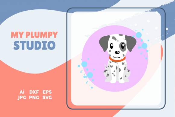 Dog Funny Animal Circle Bubbles: Playful Graphics & Illustrations
