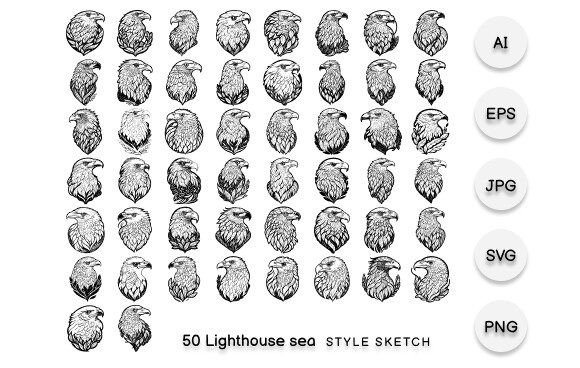 Eagle Animal Element Black Graphics & Illustrations