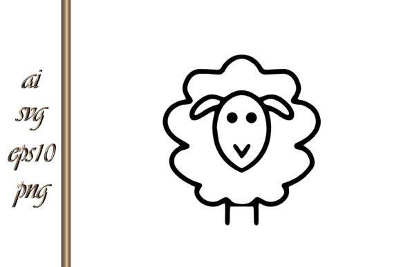 Ewe Animal Sketch Hand Drawn Clipart: Graphics & Illustrations for Local Branding