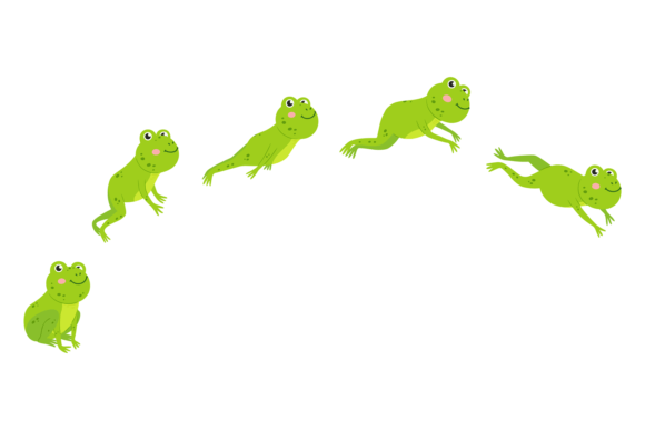 Jumping Frog Sequence Graphics & Illustrations
