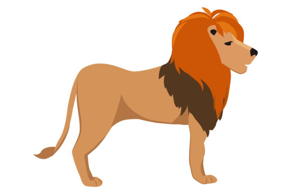 Lion Icon: Safari Animal. African Wild F