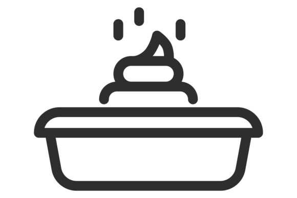 Pet Toilet Line Icon: Animal Feces WC Graphics & Illustrations