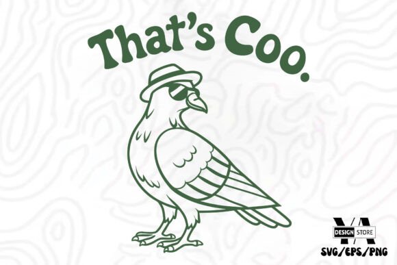 Retro Funny Animal Pigeon Puns SVG PNG Graphics & Illustrations