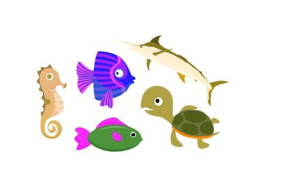 Sea Animal Graphics & Illustrations