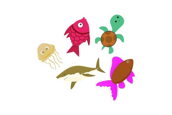 Sea Animal Vector: Playful Illustrations & Versatile Graphics