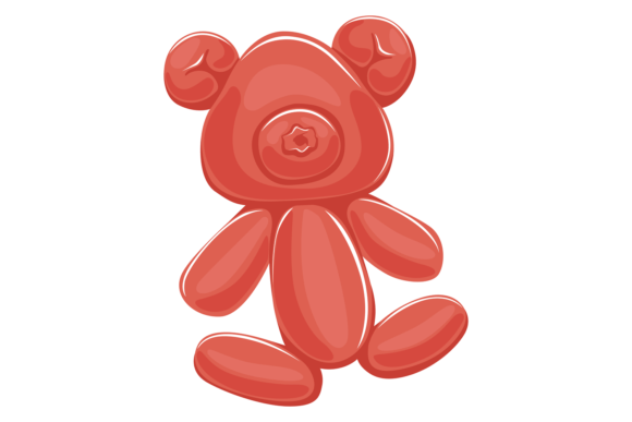Teddy Bear Balloon. Cartoon Brown Animal