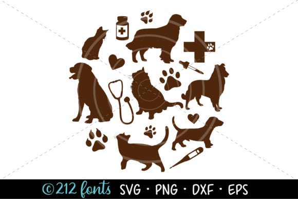 Veterinarian Vet Tech Animal Lover SVG Graphics & Illustrations