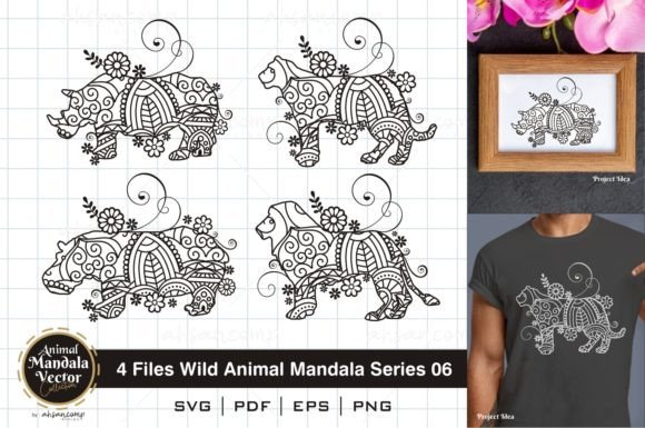 Wild Animal Mandala Series 06: Graphics & Illustrations