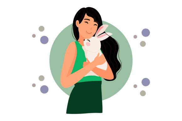 Women Character with Animal